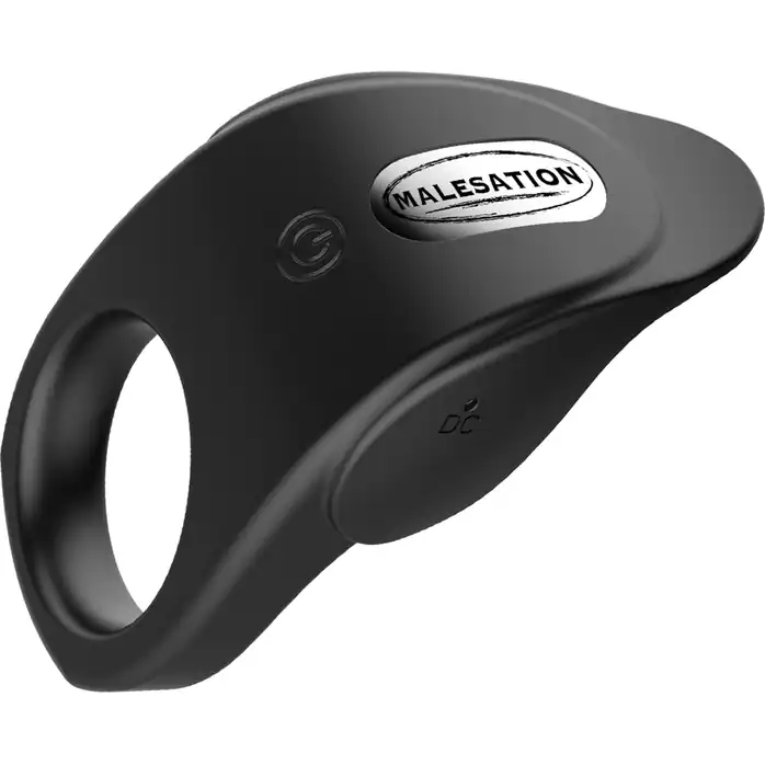 Черное эрекционное виброкольцо Vibro Lust Ring