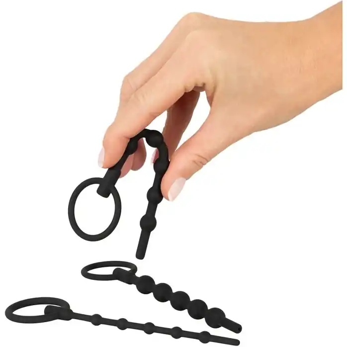 Набор из 3 черных силиконовых уретральных стимуляторов Training Set - You2Toys. Фотография 5.