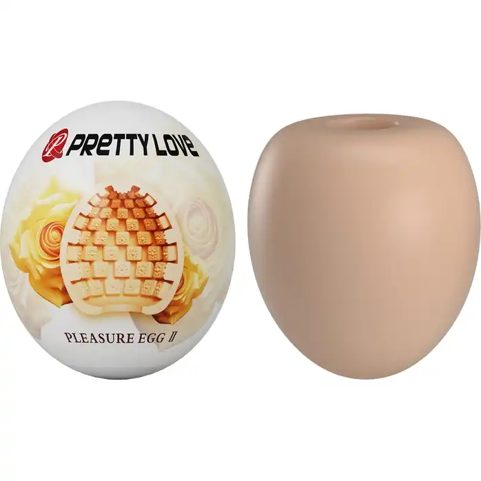 Бежевый мастурбатор-яйцо Pleasure Egg II - Pretty Love. Фотография 4.