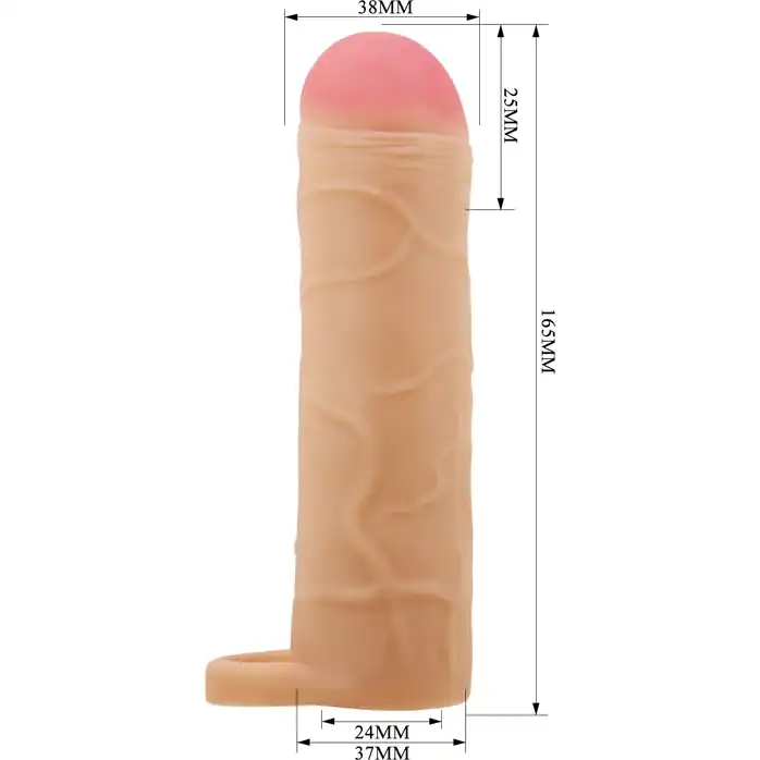 Телесная насадка-удлинитель на пенис Bunion - 16,5 см - Pretty Love. Фотография 3.