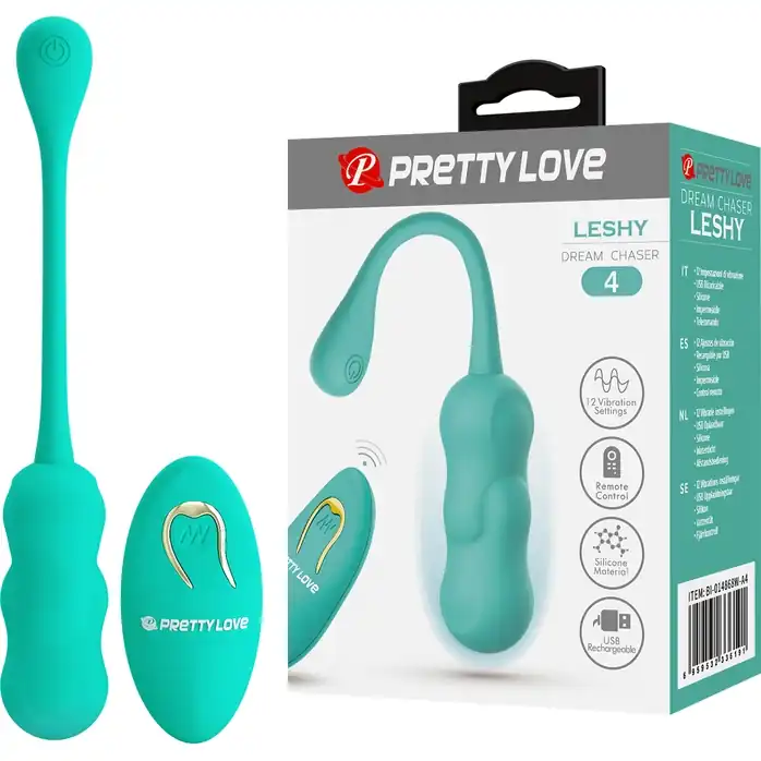 Зеленое виброяйцо Leshy с пультом ДУ - Pretty Love. Фотография 2.