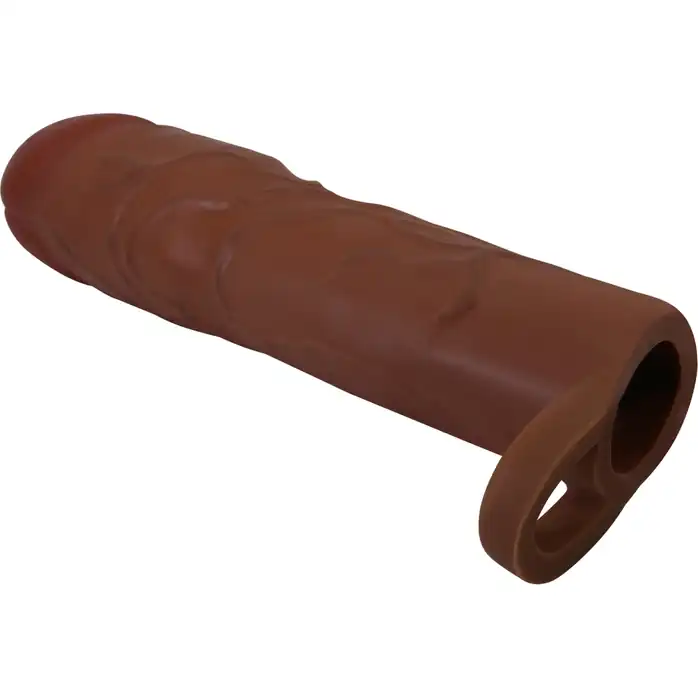 Коричневая насадка на пенис Gerd - 19,5 см - Pretty Love. Фотография 7.