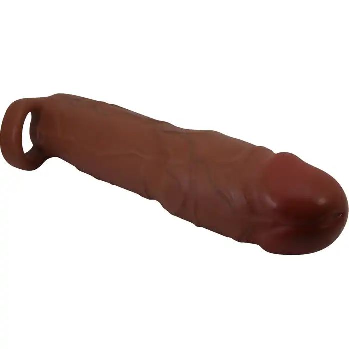 Коричневая насадка на пенис Gerd - 19,5 см - Pretty Love. Фотография 8.