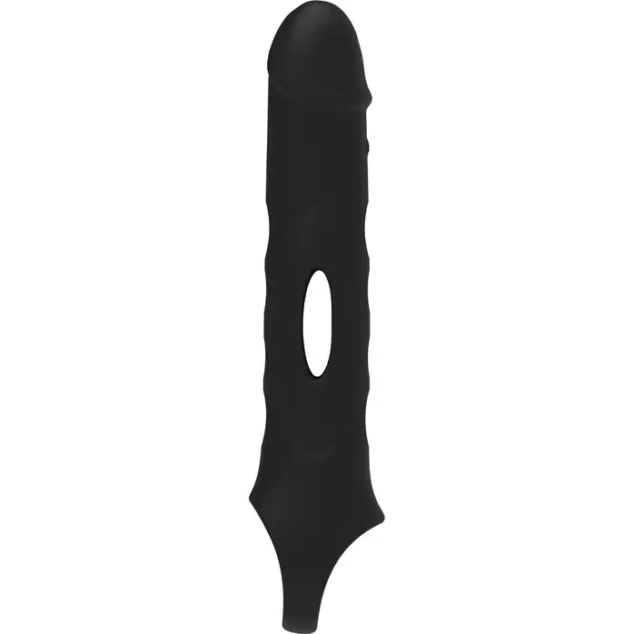 Черная насадка-удлинитель Vibrating Extender With Remote с вибрацией - Ramrod. Фотография 5.