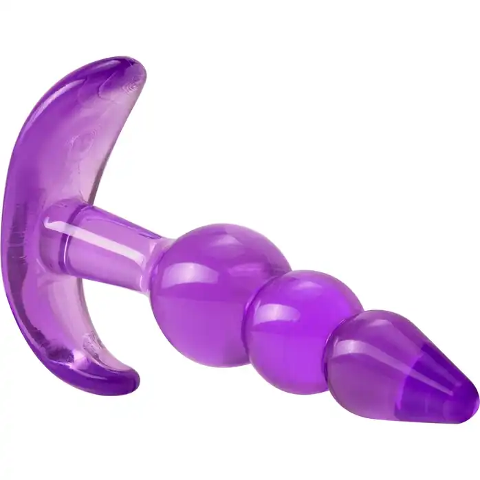 Фиолетовый анальный стимулятор Triple Bead Anal Plug - 9 см - B Yours. Фотография 4.