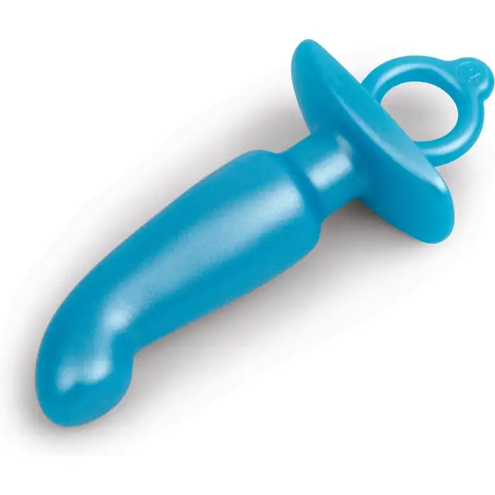 Голубая анальная пробка для массажа простаты Hither Silicone Prostate Plug - 14,3 см. Фотография 5.