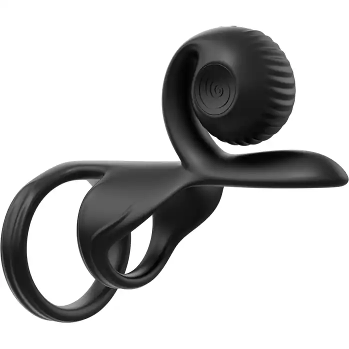 Черная насадка на пенис SVibe Jovi с пультом ДУ. Фотография 6.