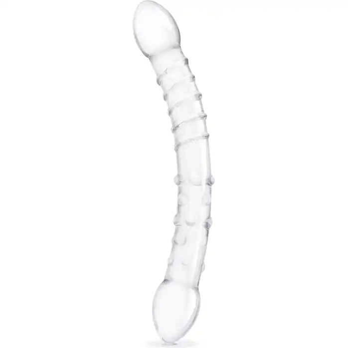Двусторонний стеклянный фаллоимитатор 12’’ Girthy Double Trouble Glass Dildo - 30 см