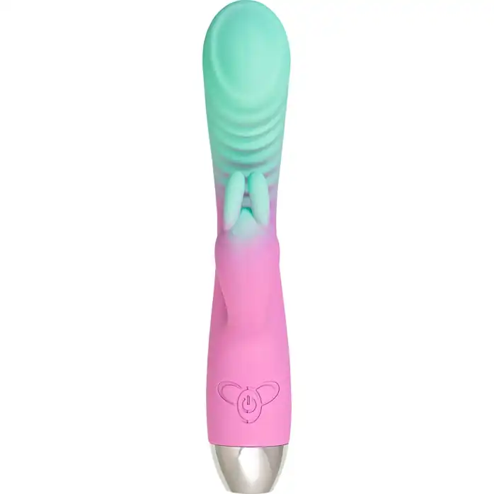 Мятно-розовый вибратор для точки G с клиторальным отростком Orchid - 21 см - Flovetta. Фотография 6.