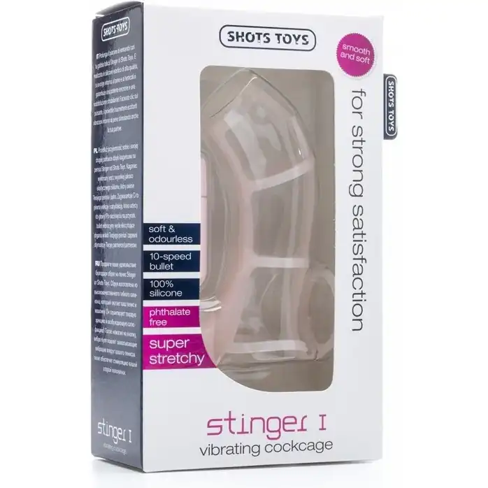 Телесная сбруя на пенис Stinger I Skin - Shots Toys. Фотография 2.