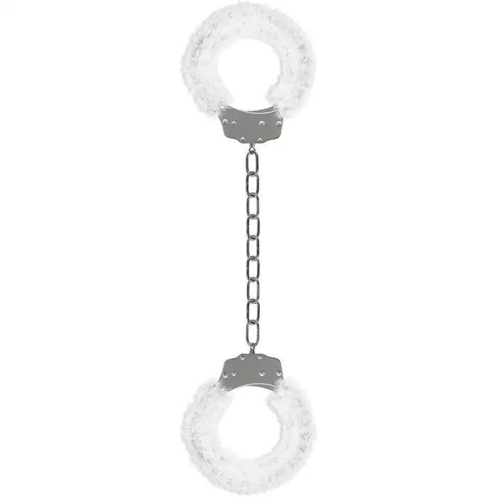 Кандалы Beginner s Legcuffs Furry White с белой меховой опушкой - GC   