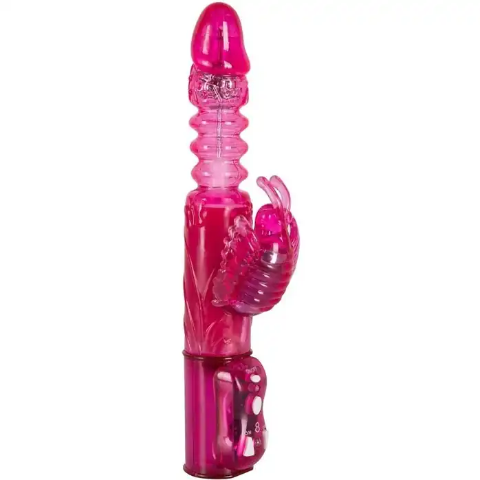 Розовый вибратор Butterfly с возвратно-поступательным движением - 23 см - You2Toys. Фотография 2.