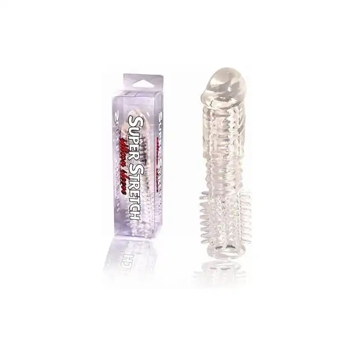 Прозрачная насадка на пенис Penis Silicone Sleeve - 14 см. Фотография 2.