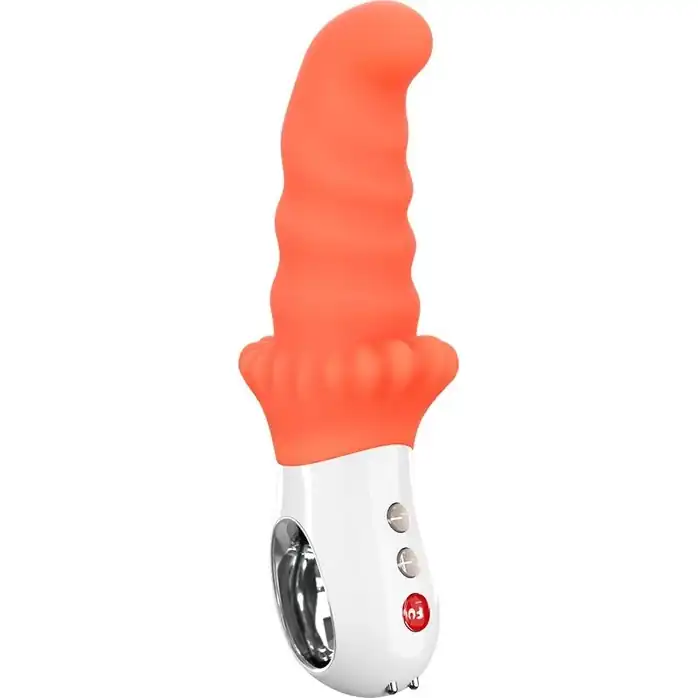 Оранжевый вибромассажёр G5 Vibe MOODY - 18,8 см. Фотография 4.