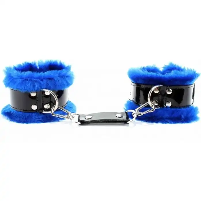 Оковы на ноги с синим мехом BDSM Light - BDSM Light