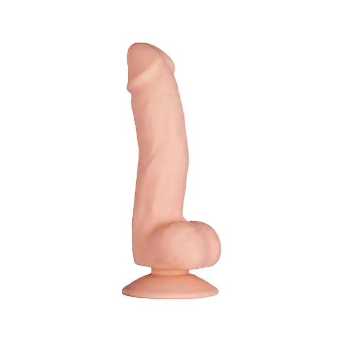 Телесный силиконовый фаллоимитатор PURRFECT SILICONE DELUXE DONG 7INCH - 18 см - Purrfect Silicone