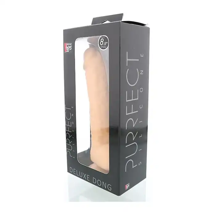 Телесный фаллоимитатор PURRFECT SILICONE DELUXE DONG 8.5INCH - 21 см - Purrfect Silicone. Фотография 2.