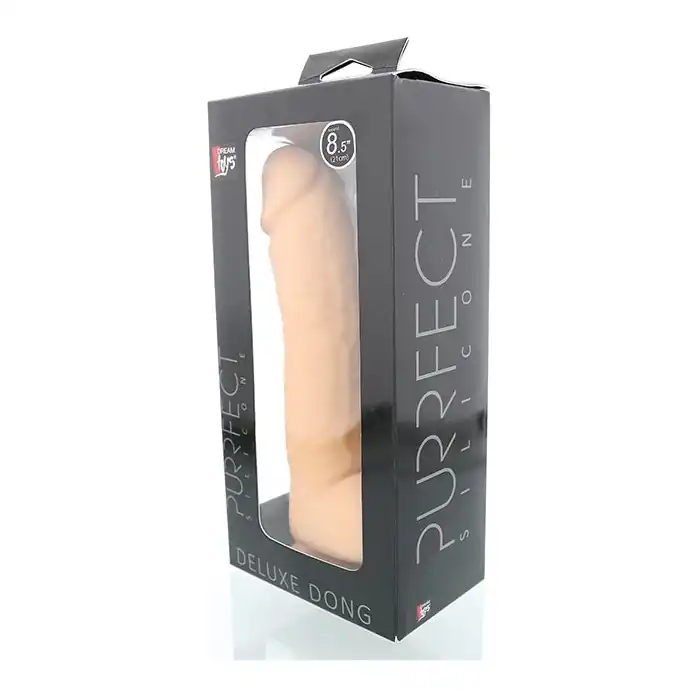 Силиконовый фаллоимитатор на присоске PURRFECT SILICONE DELUXE DONG 8.5INCH - 21 см - Purrfect Silicone. Фотография 2.