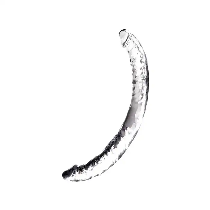 Прозрачный гелевый двусторонний фаллоимитатор JELLY JOY TWIN COBRA CLEAR DOUBLE DONG - 36 см - Jelly Joy