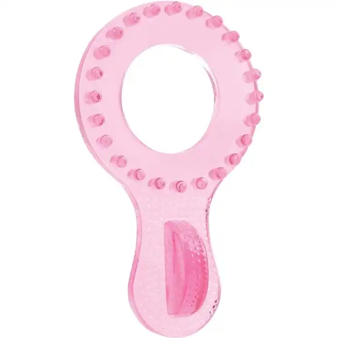 Розовое эрекционное кольцо SYNERGY CLIT BUMPER LOVE RING PINK
