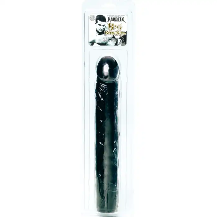 Чёрный фаллоимитатор BIG BONANZA 13 BLACK BUTT PLUG - 33 см - Hardtex. Фотография 2.