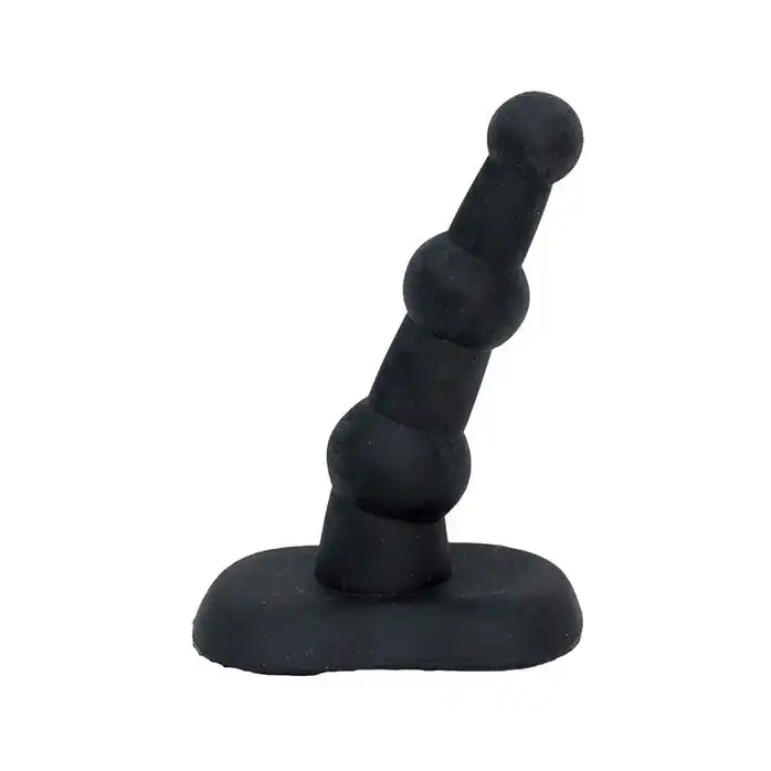 Чёрный анальный стимулятор с широким основанием EXHILARATOR ANAL PLUG 4 BLACK - 10,2 см