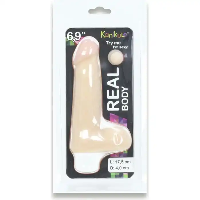 Насадка на пояс Harness с мошонкой Real body - 17,5 см - Kanikule basics