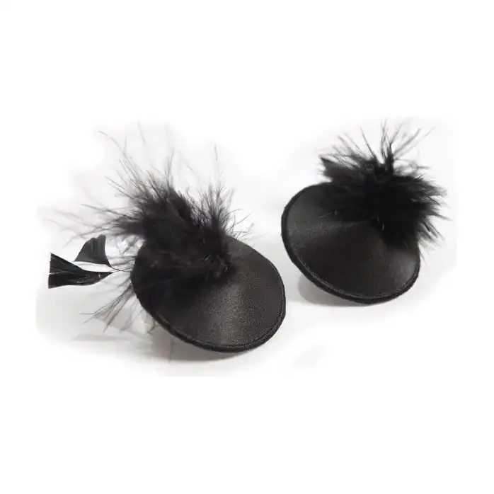 Наклейки на грудь Burlesque Pasties Feather Bijoux. Фотография 2.