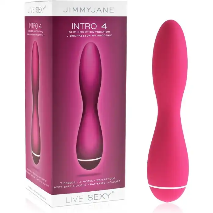 Розовый вибромассажер Intro 4 Pink - 18 см
