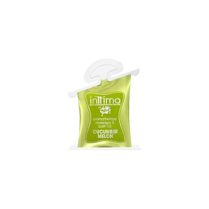 Масло для массажа Inttimo Cucumber Melon с ароматом огурчика и дыни - 10 мл - Inttimo by Wet