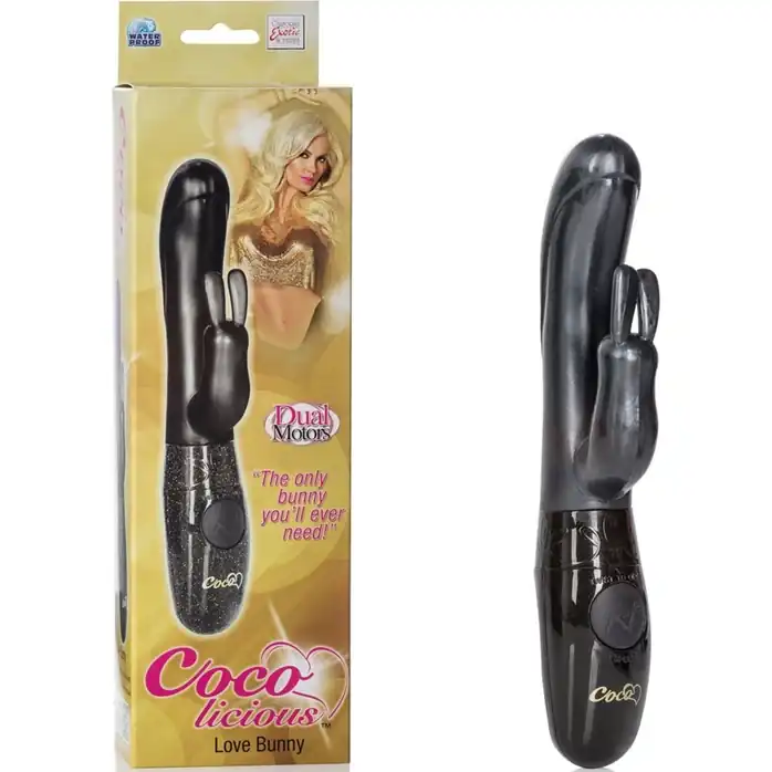 Черный вибромассажер Coco Love Bunny - 21 см - Coco Licious. Фотография 7.