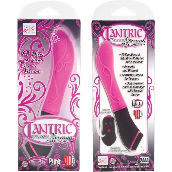 Розовый вибромассажер Tantric 10-Function Nirvana - 19 см - Tantric Collection. Фотография 3.
