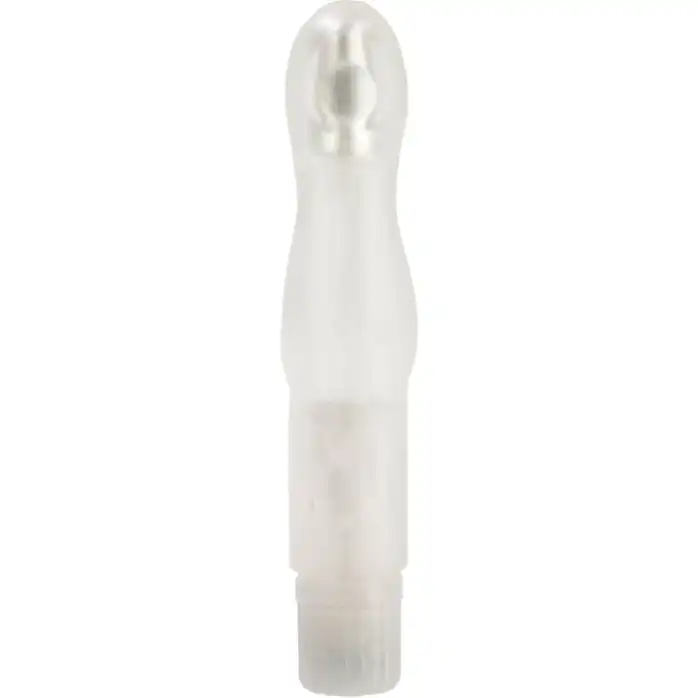 Белый вибромассажер White Satin Pearl - 15 см