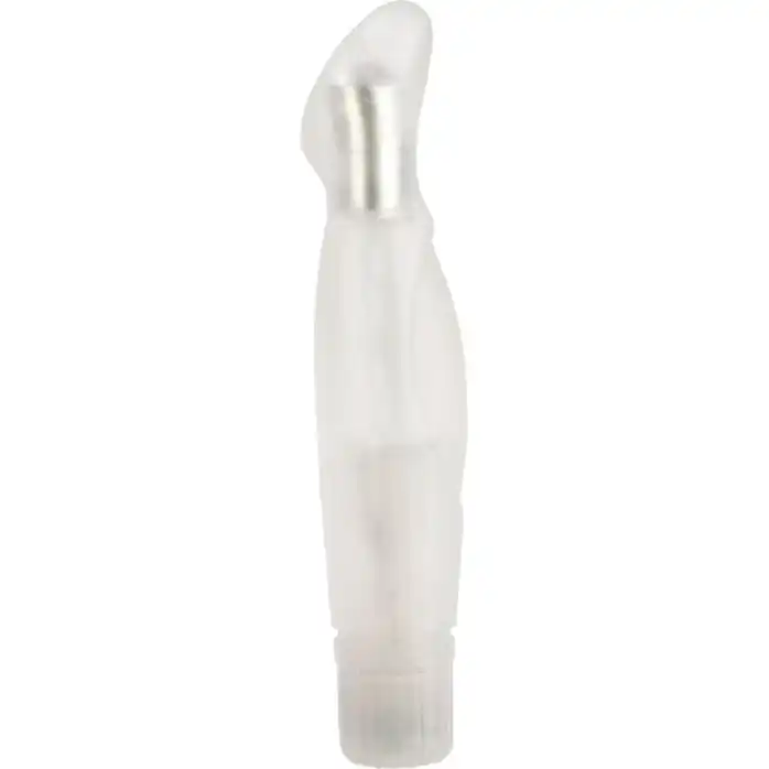 Белый вибромассажер White Satin Power G - 15 см