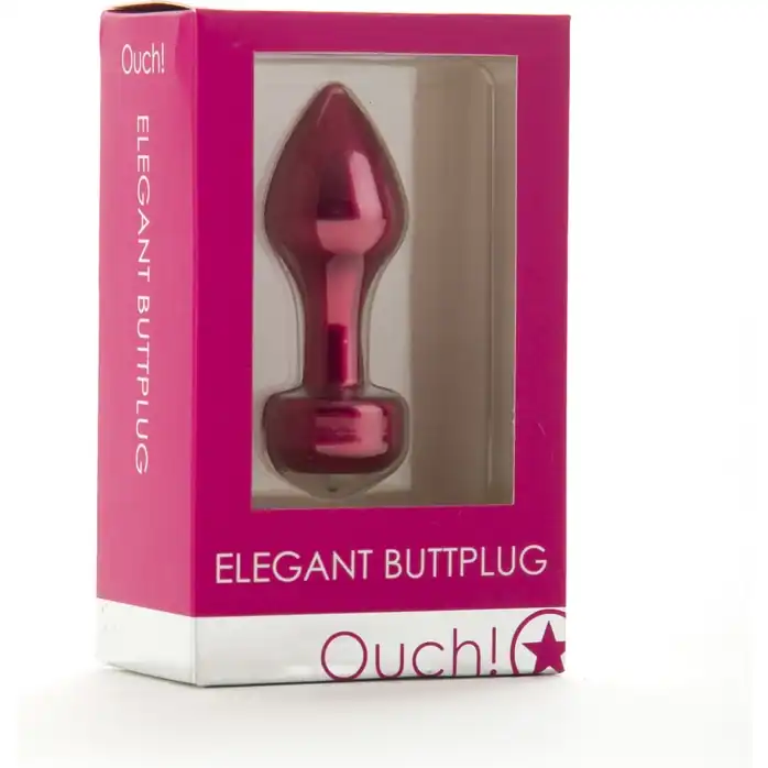 Розовый анальный плаг Elegant Pink - 8,3 см - Ouch!. Фотография 2.