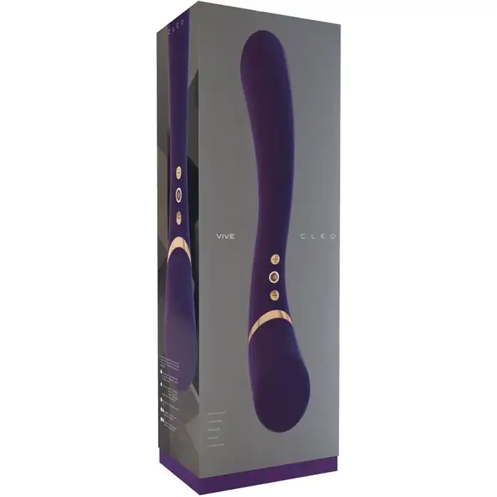 Фиолетовый вибратор Cleo - 27 см - Vive. Фотография 3.