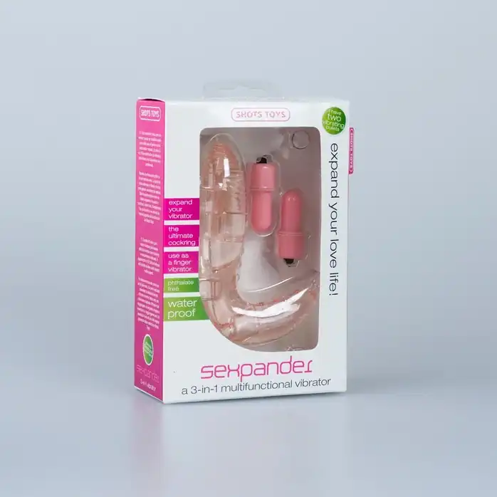 Насадка на пенис/вибратор телесного цвета Sexpander - Shots Toys. Фотография 2.