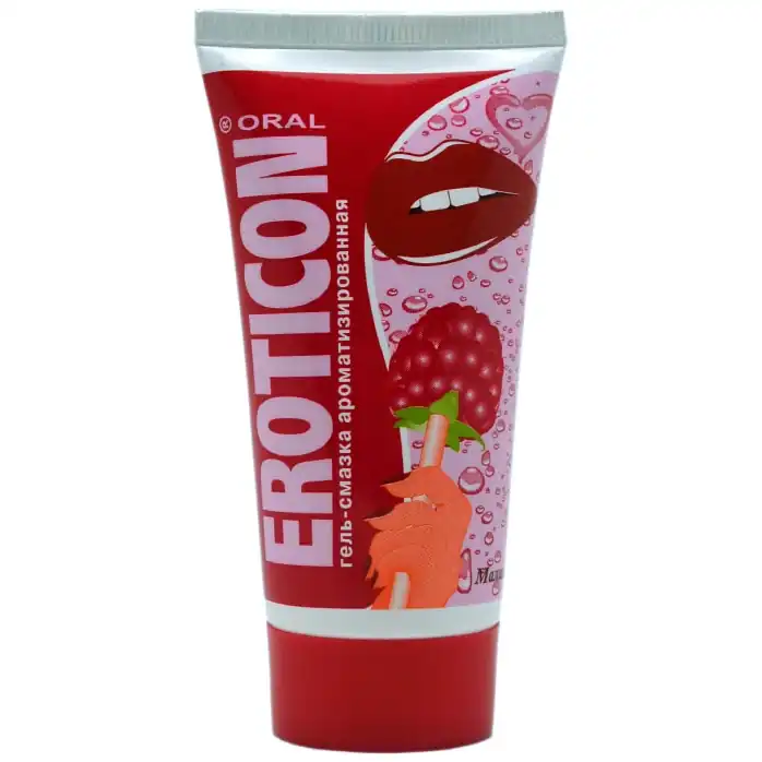 Оральная гель-смазка с ароматом малины - 55 мл - Eroticon lubricants