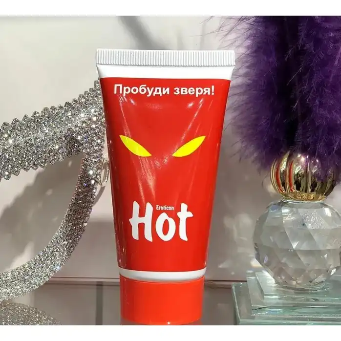 Возбуждающая гель-смазка HOT с женьшенем - 50 мл - Eroticon lubricants. Фотография 2.