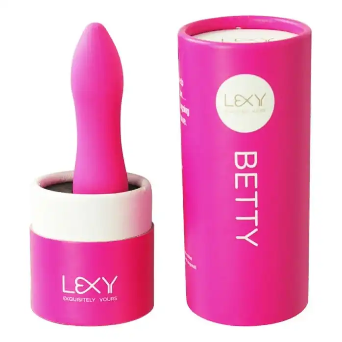 Розовый вибратор Betty со стразами - 11,5 см. Фотография 2.
