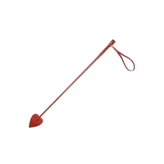 Красный кожаный стек с наконечником-стрелой - 70 см - BDSM accessories