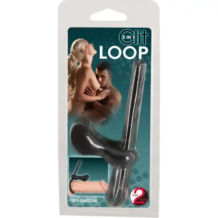 Эрекционное лассо с клиторальным стимулятором Clit Loop 2 in 1 - You2Toys. Фотография 3.