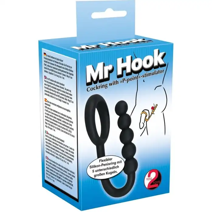 Эрекционное кольцо с анальной цепочкой Cockring with Balls - You2Toys. Фотография 2.