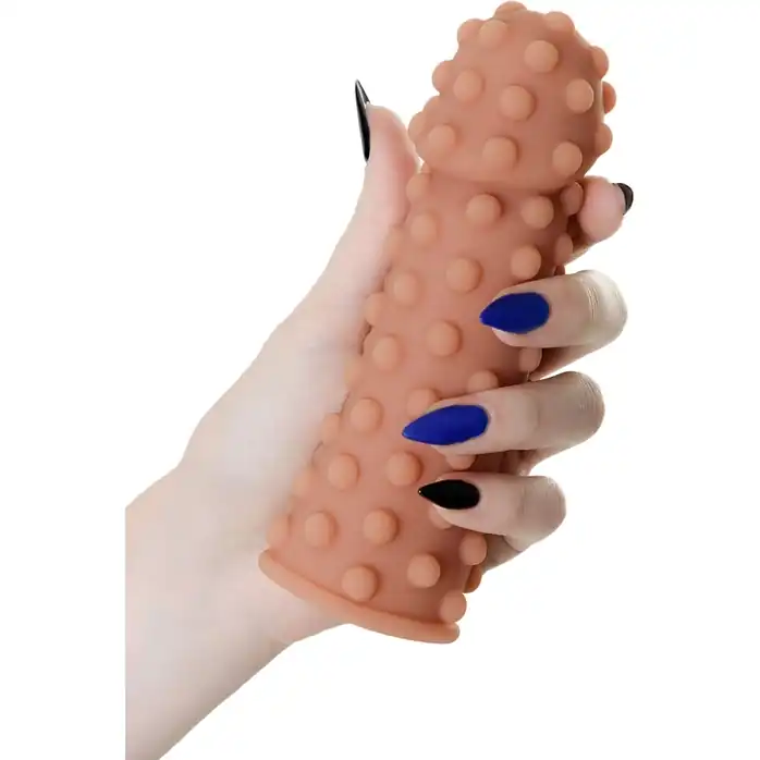 Насадка на фаллос с бугорками по поверхности Extreme Sleeve 002 M-size - 14,7 см. Фотография 5.