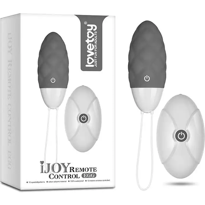 Чёрное виброяйцо iJoy remote control egg