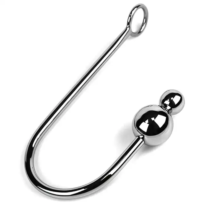Анальный крюк Double Ball hook с двумя шариками на кончике
