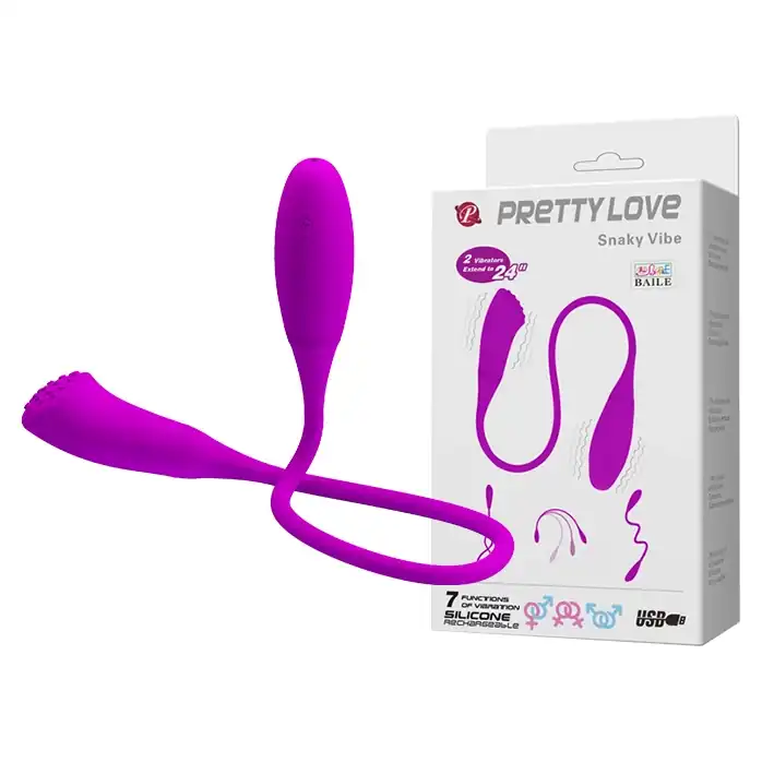 Анально-вагинальный вибромассажер на гибком стержне Snaky Vibe - 60 см - Pretty Love. Фотография 7.