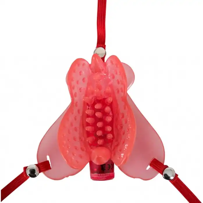 Розовая вибробабочка на регулируемых ремешках - You2Toys. Фотография 4.