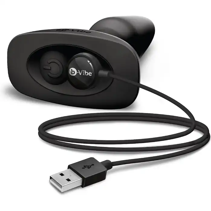 Чёрная вибровтулка с ротацией шариков RIMMING REMOTE CONTROL PLUG BLACK - 15,2 см. Фотография 6.