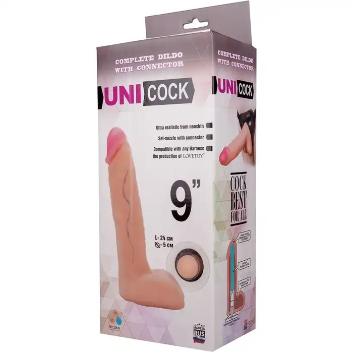 Фаллическая насадка Харнесс UNICOCK 9 - 23,8 см - UNI COCK. Фотография 7.